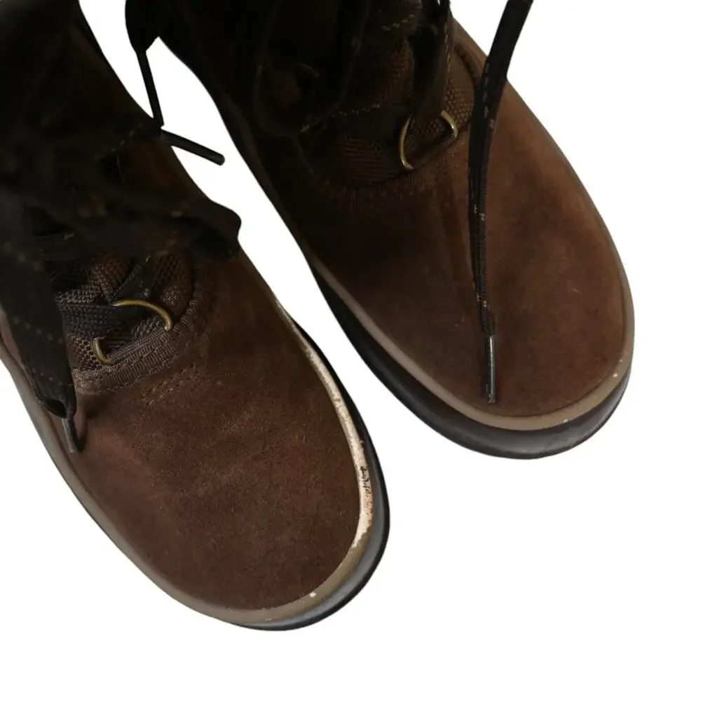 Sorel Womens 6 Tivolli III Snow Leather Suede Faux Fur Boot in Brown